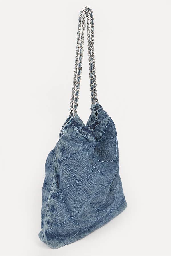 Sassy Denim and Chain Bag